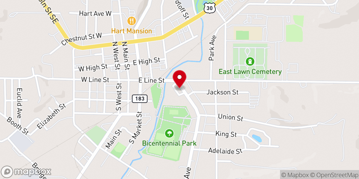 Map showing location of Minerva Apostolic Church