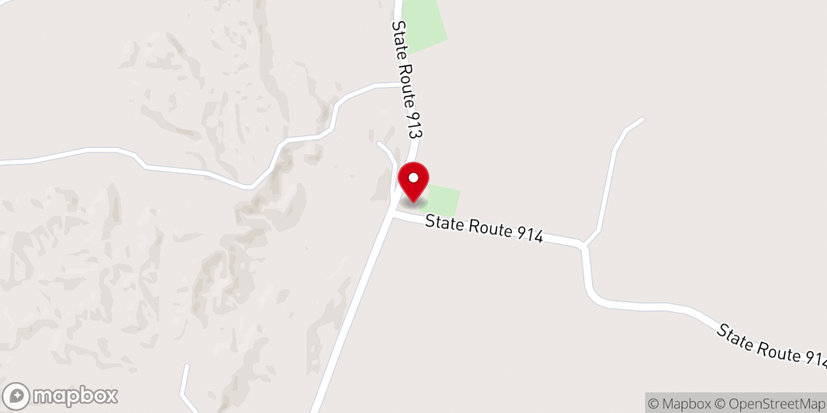 Map showing location of Alphenia Church