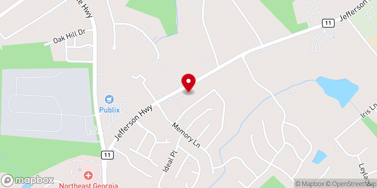 Map showing location of Northside Presbyterian Church