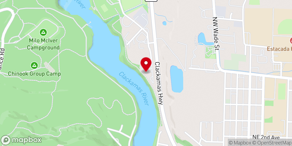 Map showing location of Estacada Community Fellowship