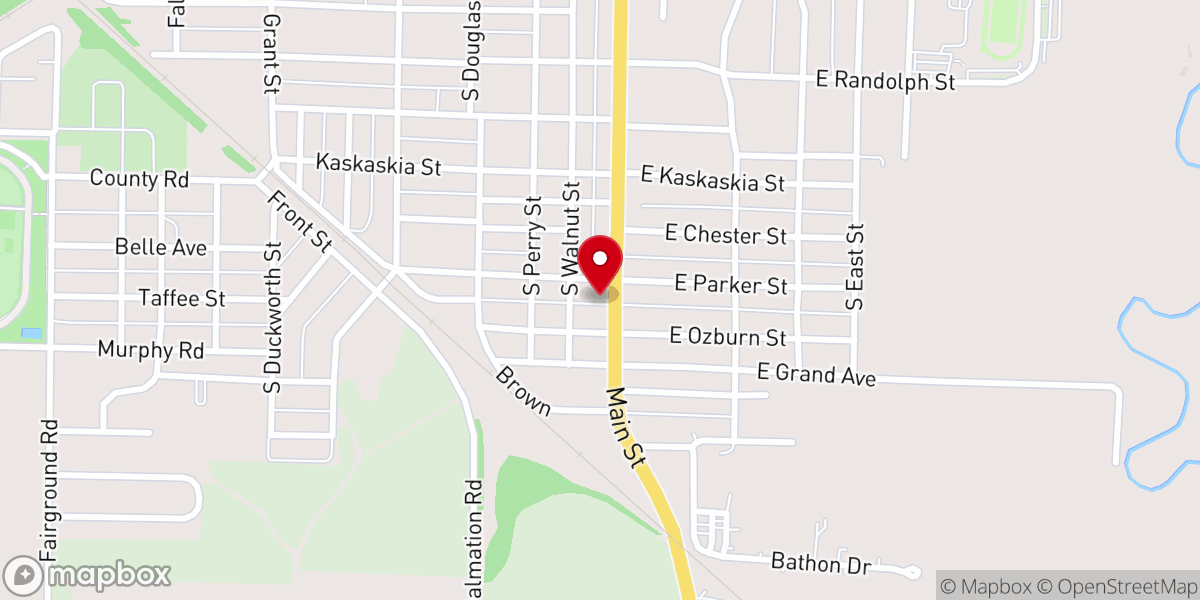 Map showing location of Dixie's Cup Cafe
