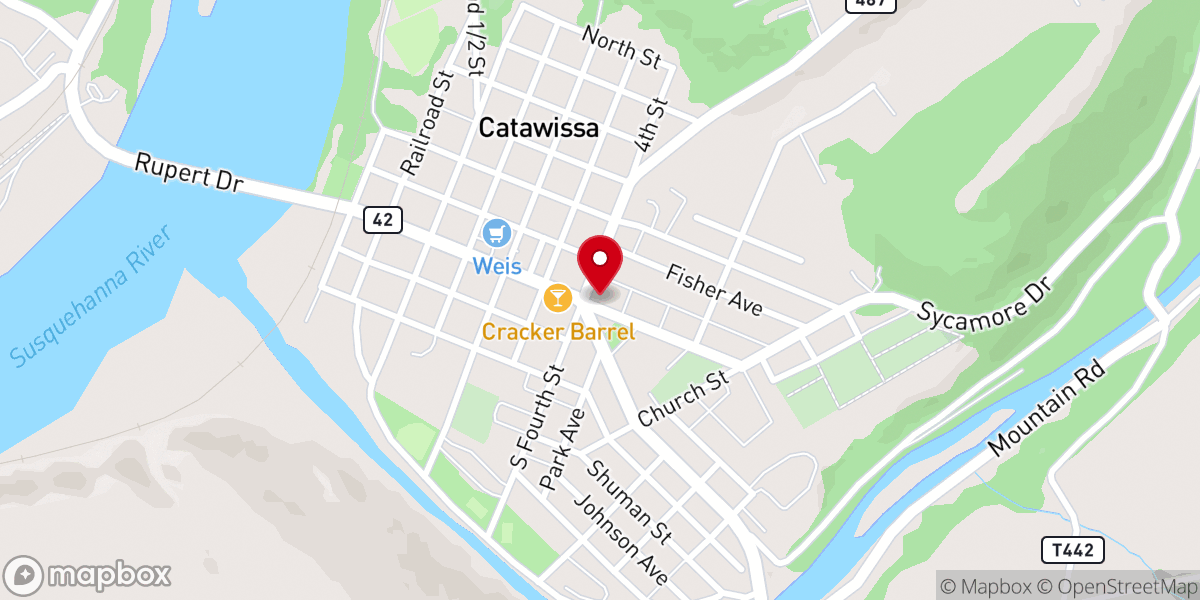 Map showing location of Catawissa