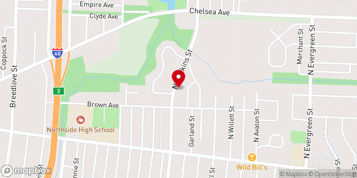 Map showing location of Christ Chapel Church of God in Christ