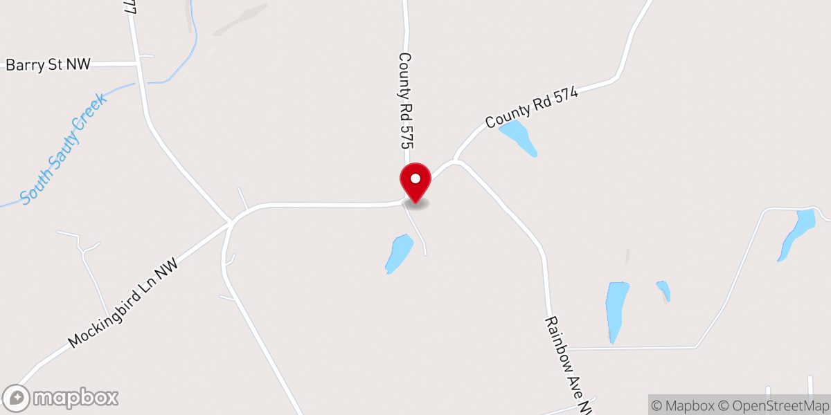 Map showing location of Double Spring Church