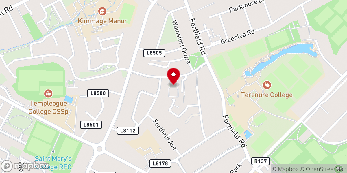Map showing location of St. Pius X Roman Catholic Church
