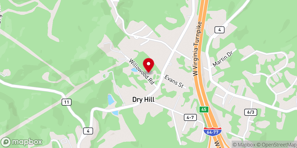 Map showing location of Beckley Seventh-day Adventist Church