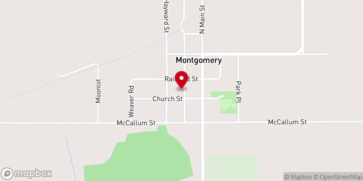 Map showing location of Montgomery United Methodist