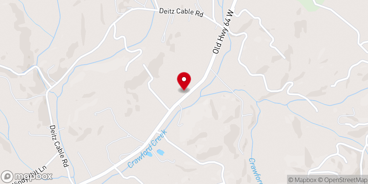 Map showing location of Shady Grove Baptist Church