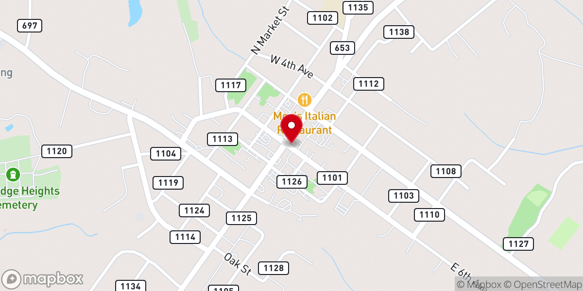 Map showing location of Wood John L