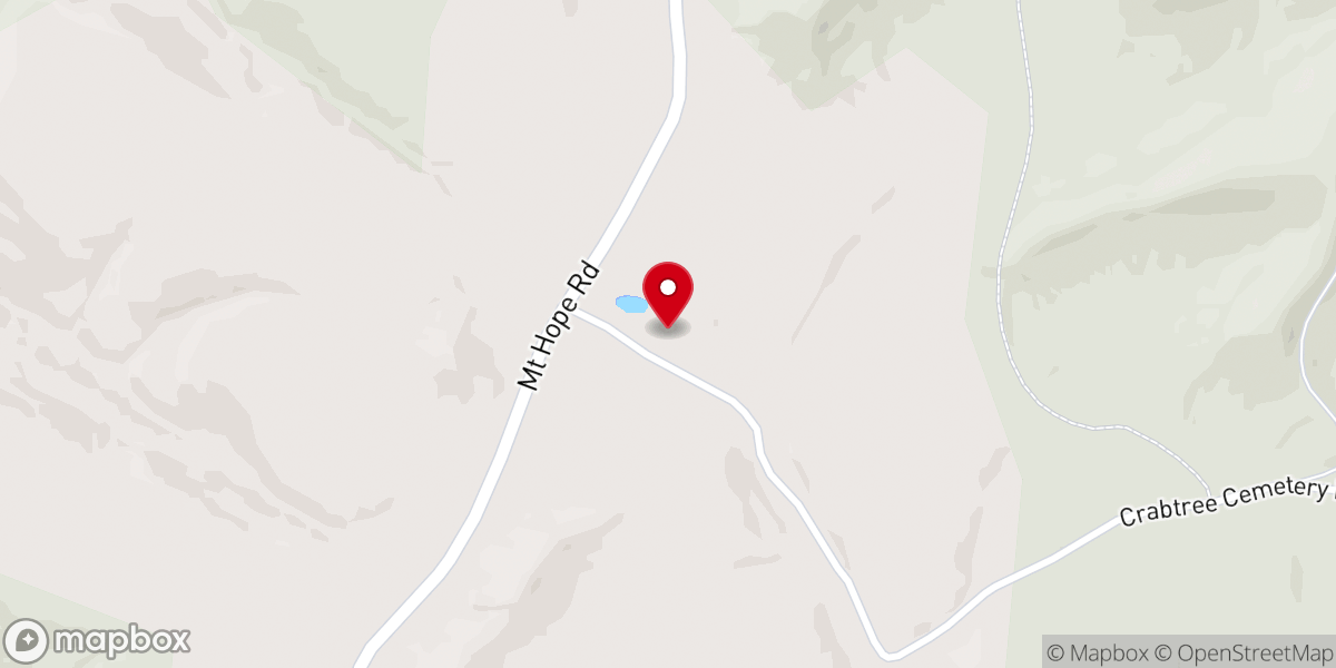 Map showing location of Mt Hope Bible Camp