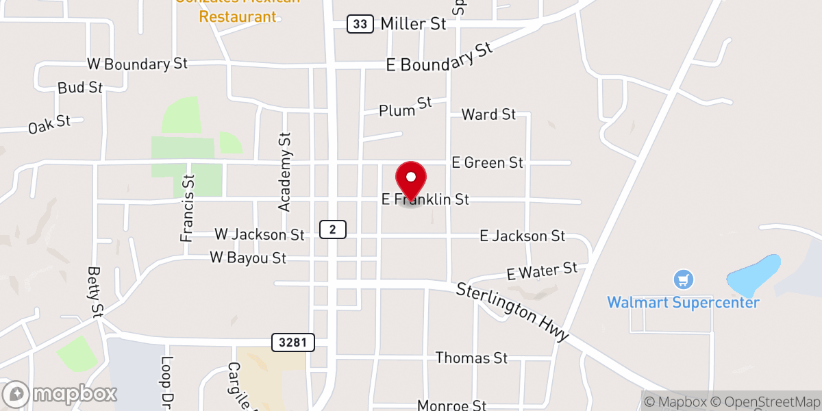 Map showing location of Farmerville Church Of Christ