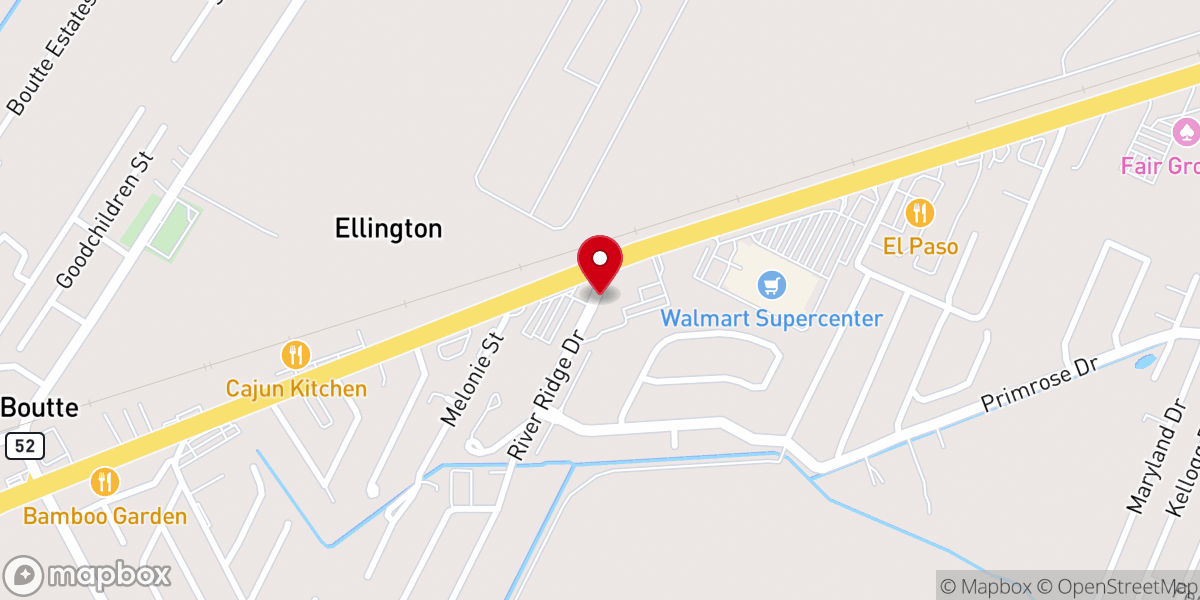 Map showing location of West St Charles Baptist Church