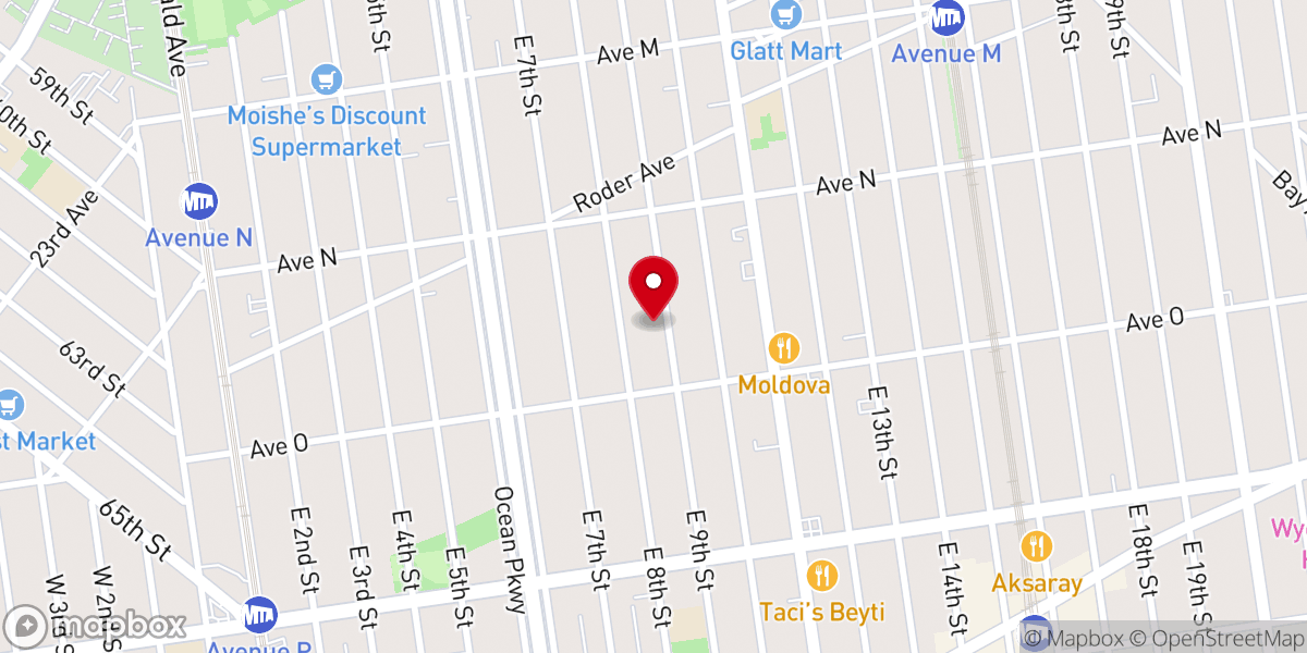 Map showing location of Kollel Nachlas Yisroel Asher Inc