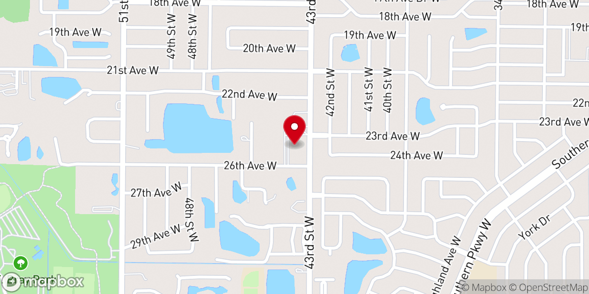 Map showing location of The Church at Bradenton: First Church of God
