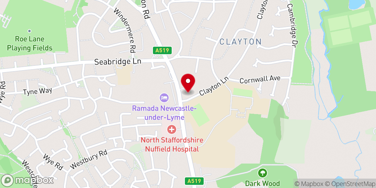 Map showing location of St James The Great C Of E Church