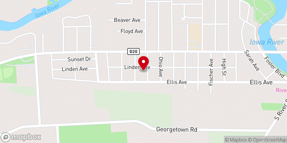 Map showing location of Church of God