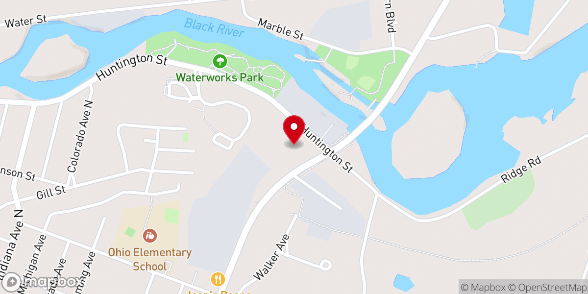 Map showing location of Parkside Bible Church