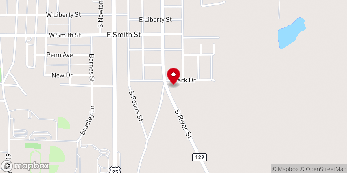 Map showing location of St Christopher Catholic Church