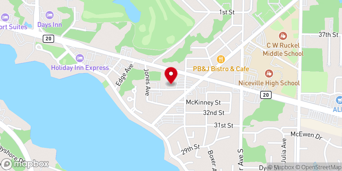 Map showing location of Crosspoint Community Life Center