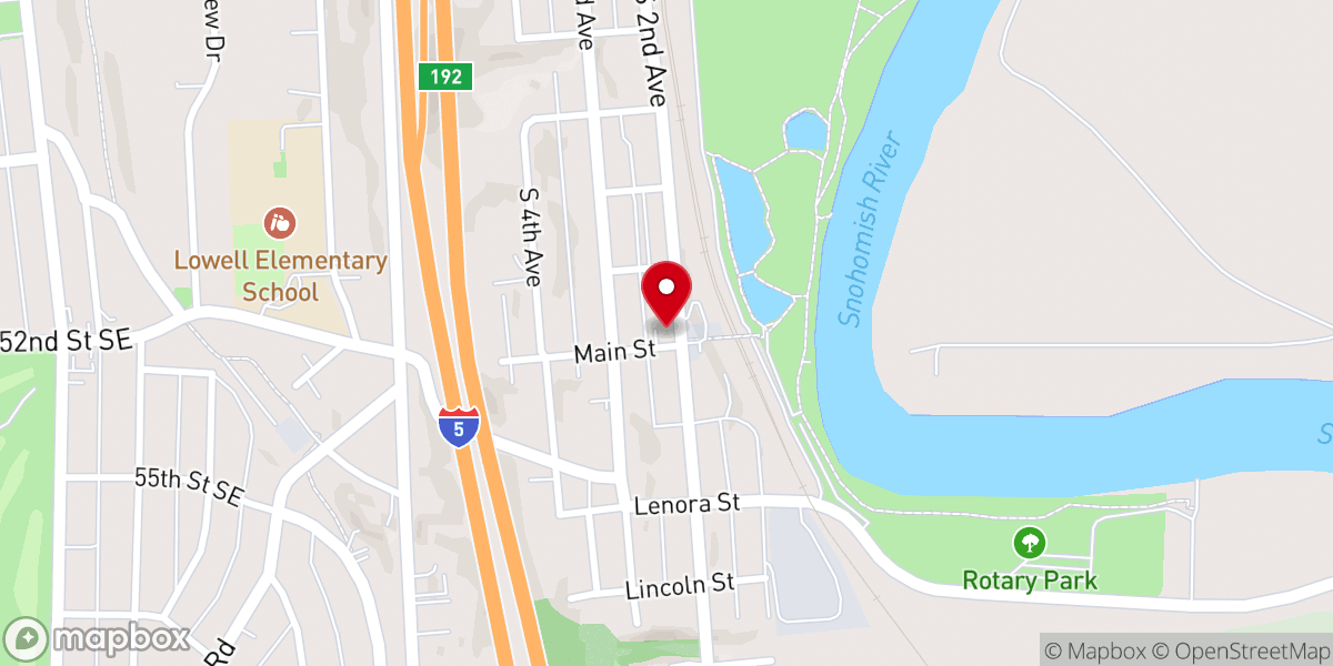 Map showing location of Lowell Community Church