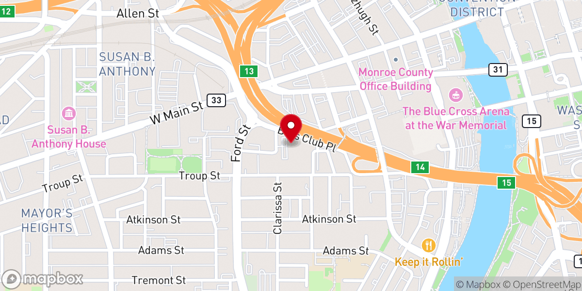 Map showing location of Christian Youth Basketball League
