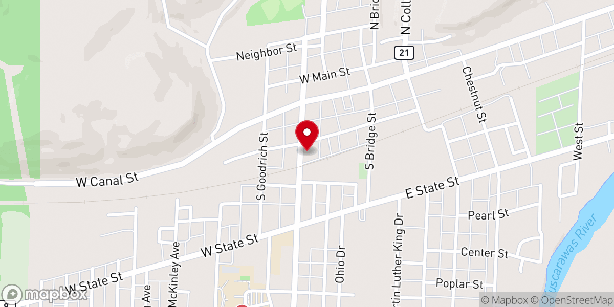 Map showing location of Journey's End Ministries - Food Distribution Center