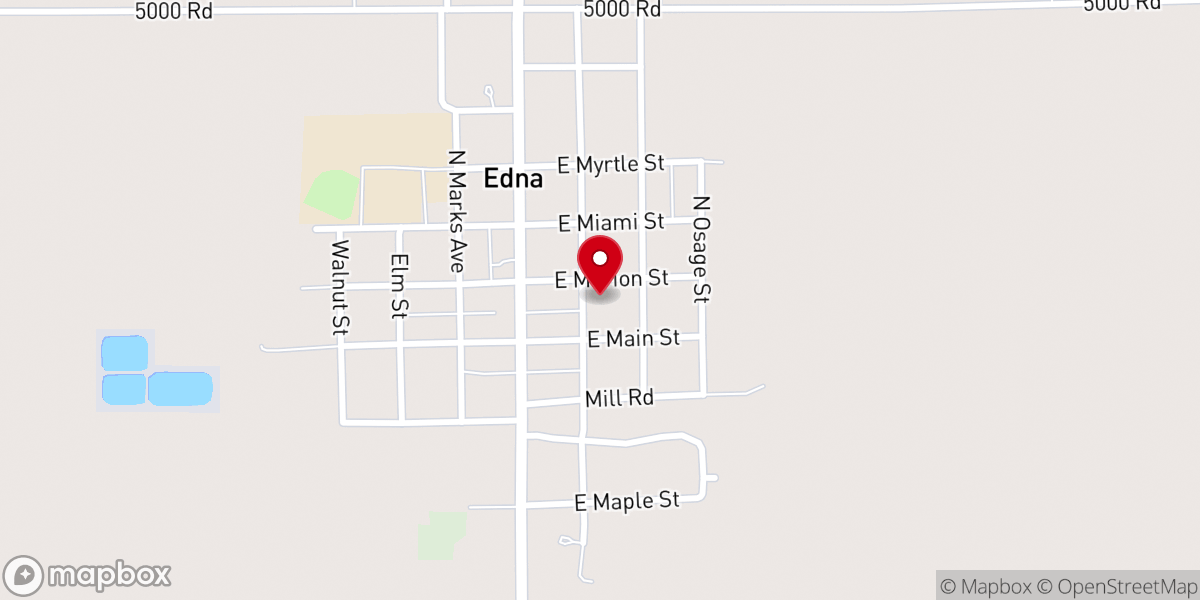 Map showing location of Crosstimbers Community Church