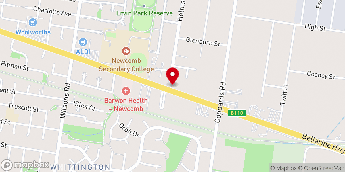 Map showing location of BELLARINE REVIVAL CENTRES CHURCH