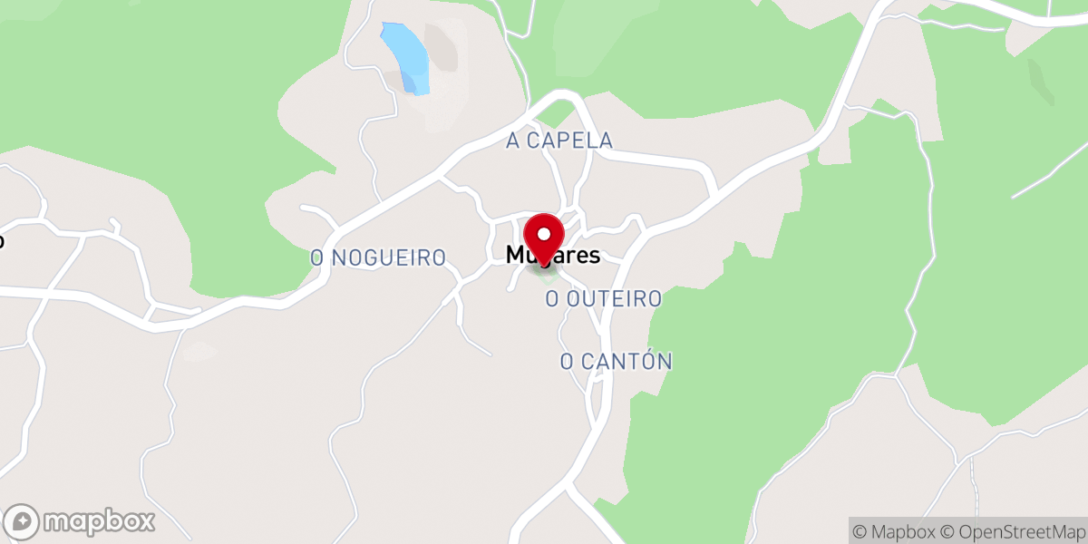 Map showing location of Iglesia de Santa María de Mugares