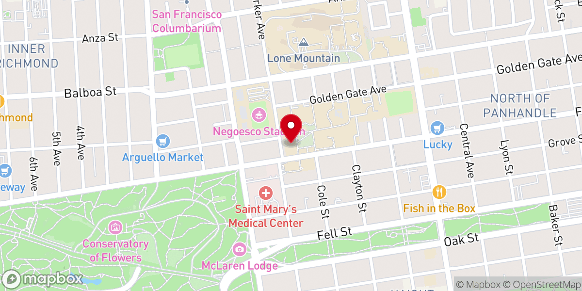 Map showing location of St. Ignatius Parish