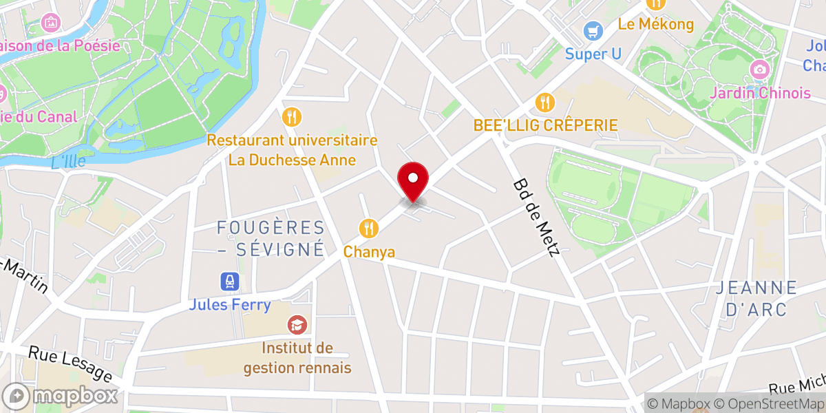Map showing location of Le Sanctuaire Ésnéa