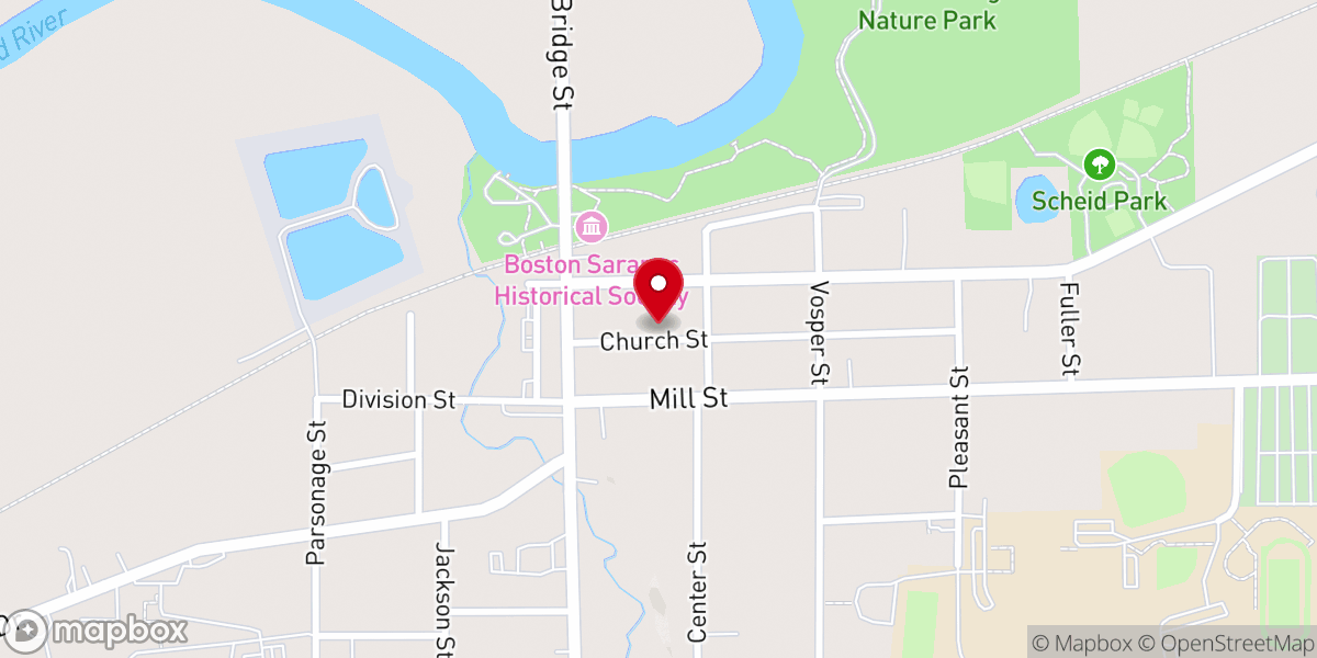 Map showing location of The River Of Life Church