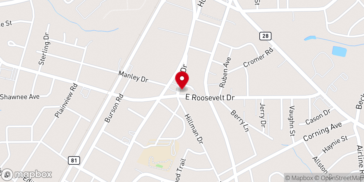 Map showing location of Freedom Center Anderson/South Assembly of God