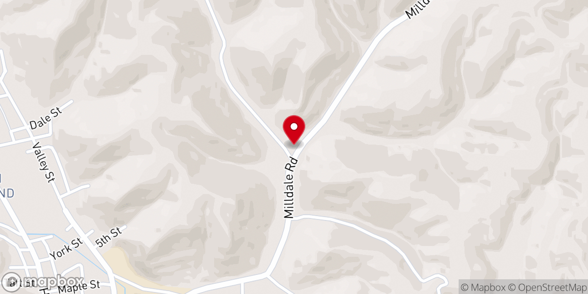 Map showing location of Milldale Christian Union Church