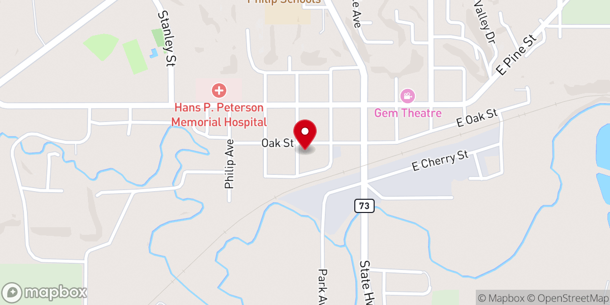 Map showing location of Our Redeemer Lutheran Church