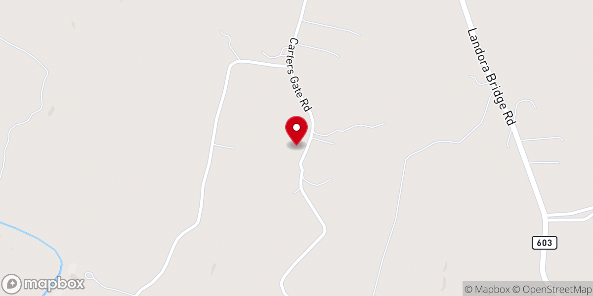 Map showing location of Carters Gate Apostolic Church