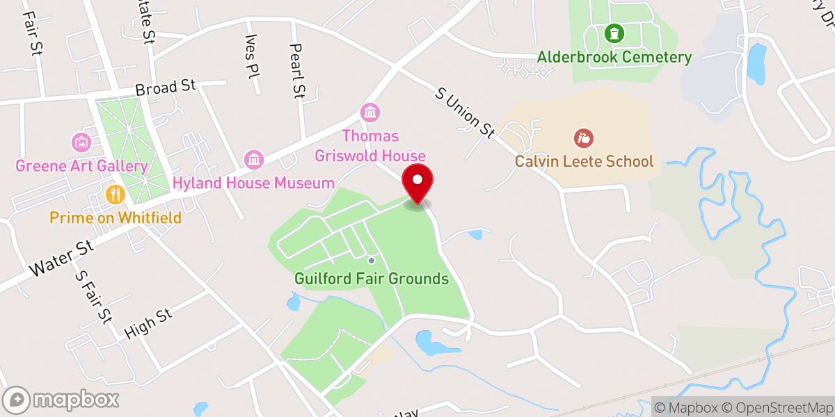 Map showing location of The Guilford Fair & Fairgrounds