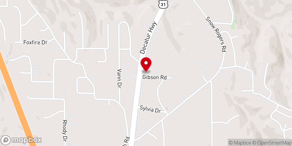 Map showing location of Gardendale Baptist Tabernacle
