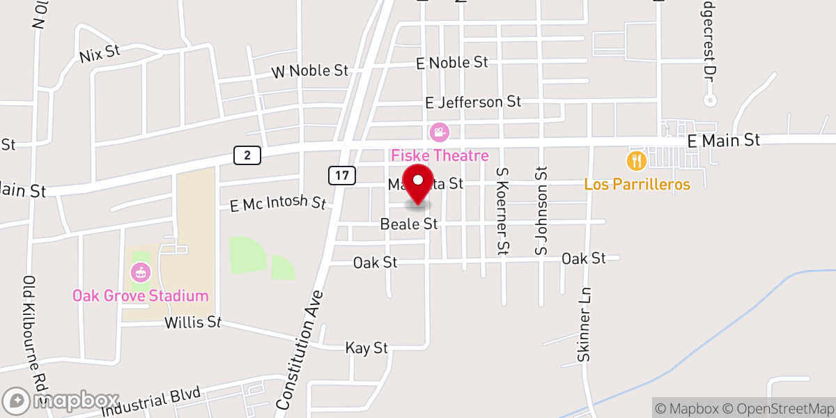 Map showing location of First Church of God Sanctuary