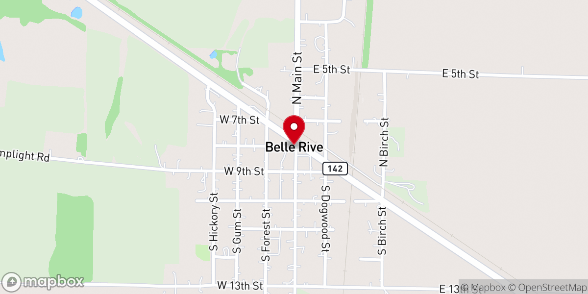 Map showing location of Long Prairie Baptist Church