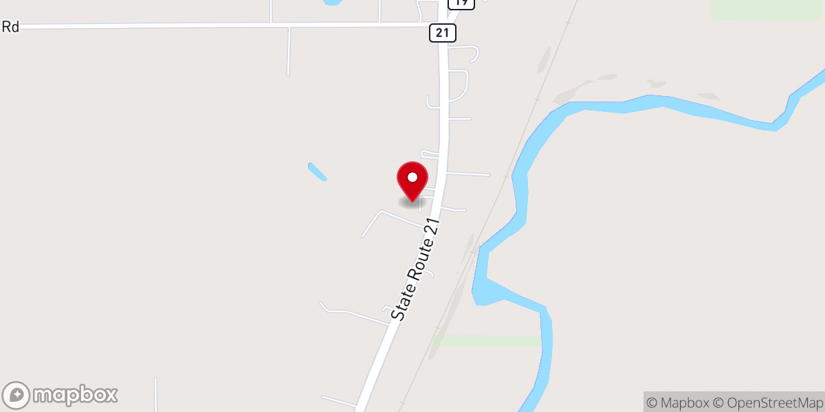 Map showing location of Eastside church of Christ