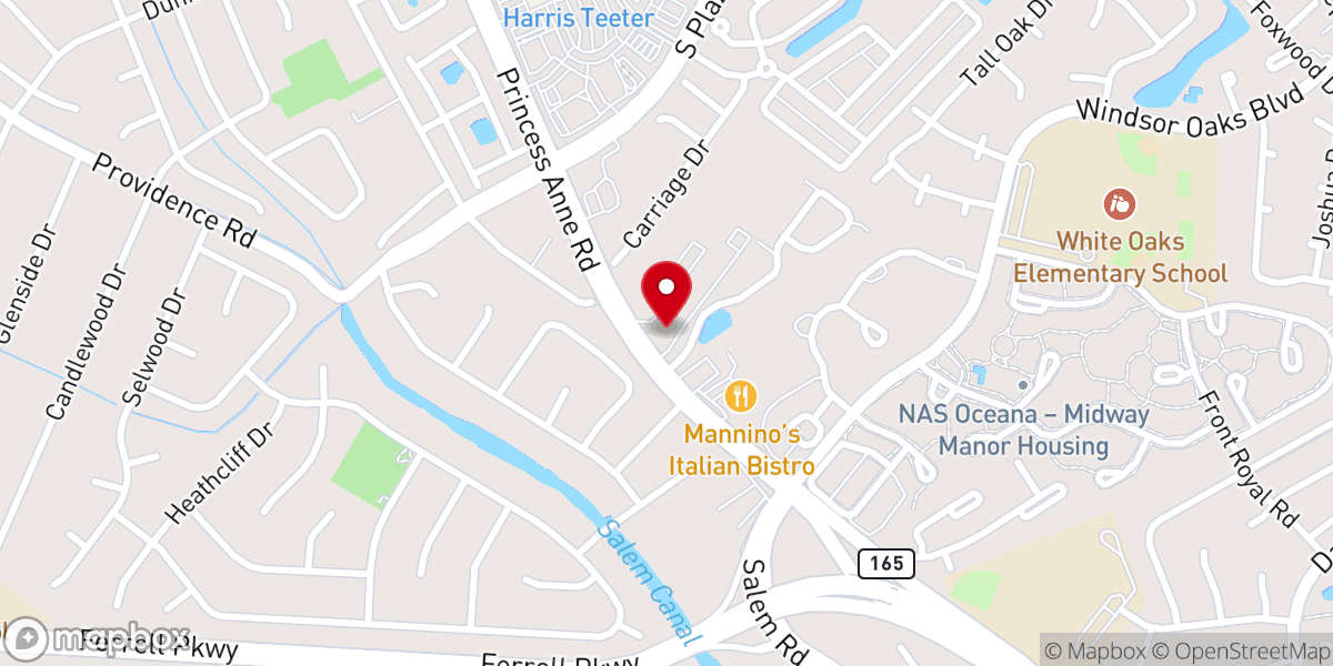 Map showing location of Kempsville Church
