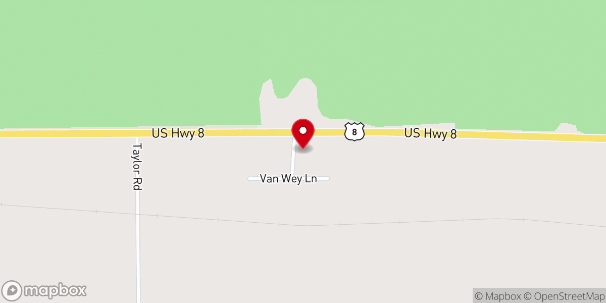 Map showing location of Northland Bible Church