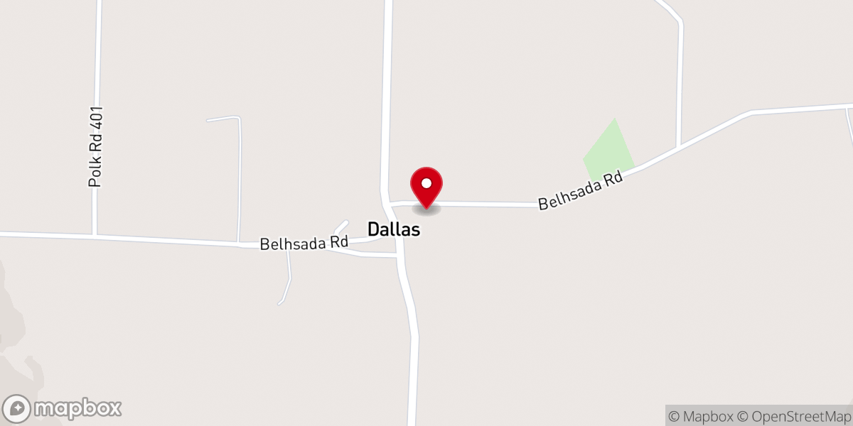 Map showing location of Old Dallas Methodist Church