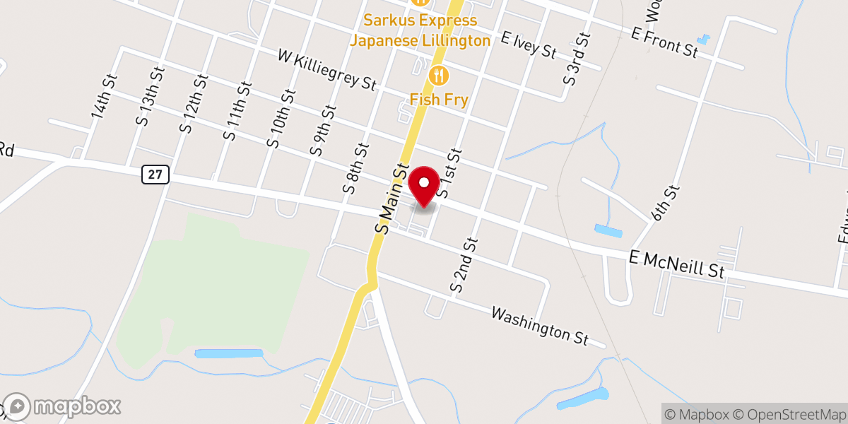 Map showing location of Crossroads Church