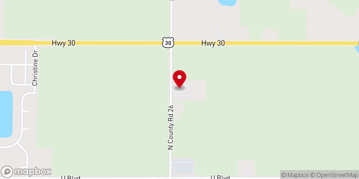 Map showing location of Peace Lutheran Church