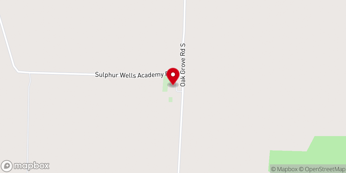 Map showing location of Sulphur Well Church of Christ
