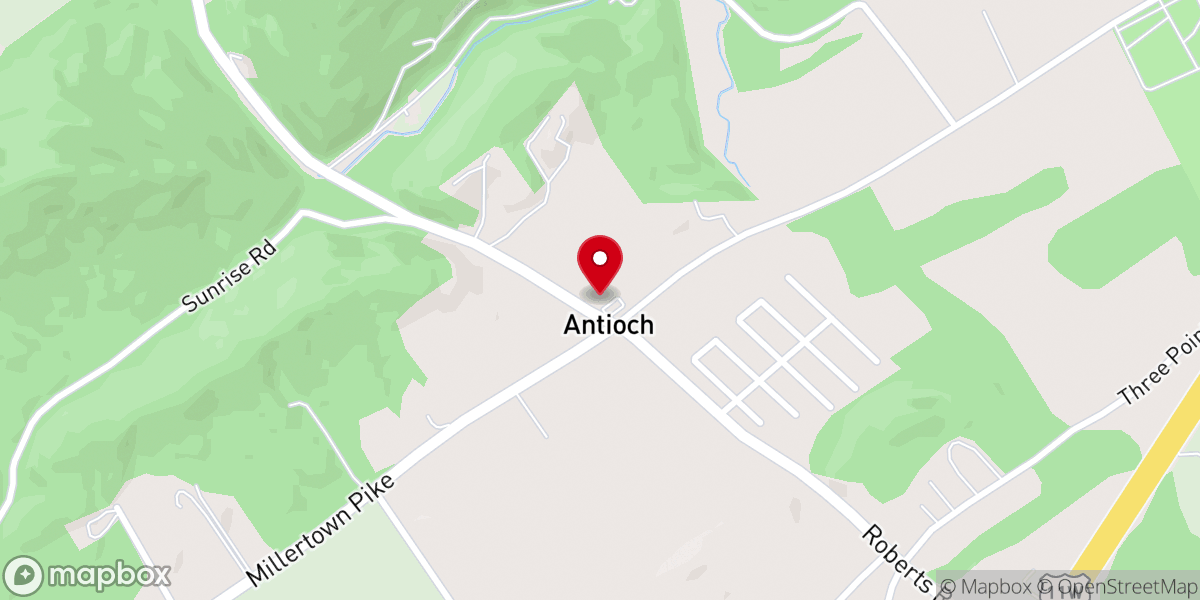 Map showing location of New Antioch Missionary Baptist Church