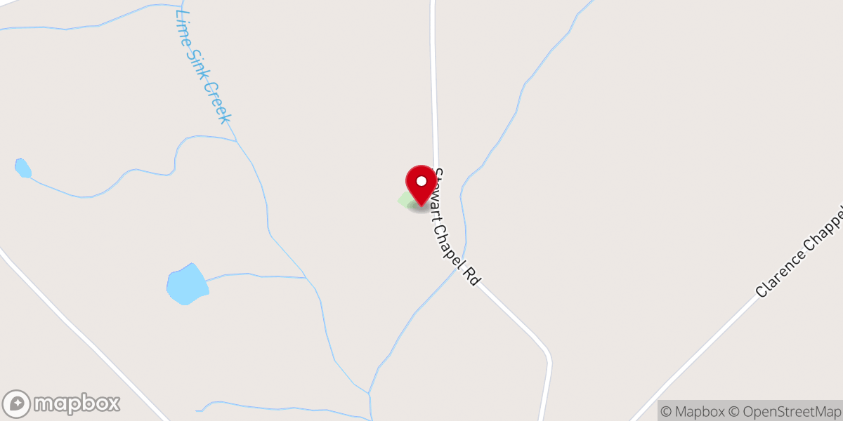 Map showing location of Stuart Chapel