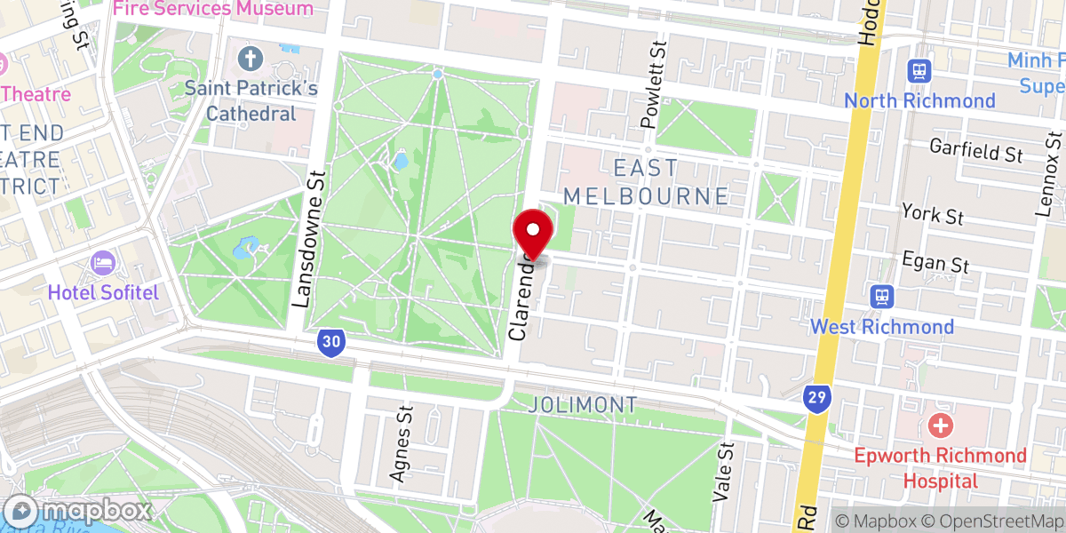 Map showing location of Holy Trinity Anglican Church